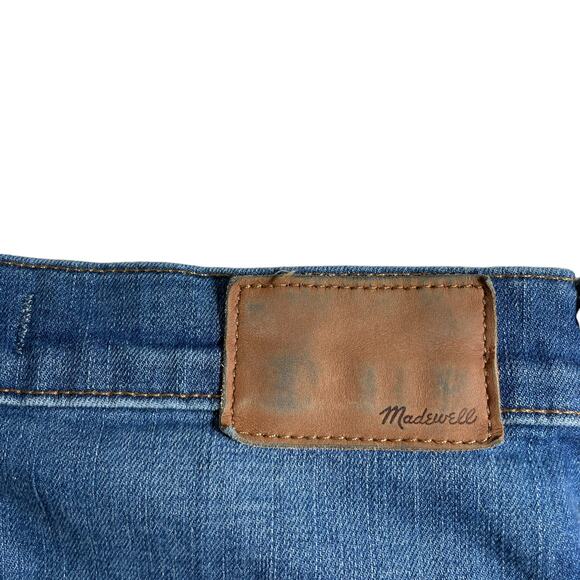 MADEWELL Women's TALL Slim Straight Distressed Jeans Medium Wash Size 26 Tall - Picture 8 of 12